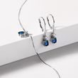 PADLOCKS EARRINGS MADE OF WHITE GOLD WITH SAPPHIRES - SAPPHIRE EARRINGS - EARRINGS