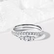 WHITE GOLD ENGAGEMENT AND WEDDING RING SET - ENGAGEMENT AND WEDDING MATCHING SETS - ENGAGEMENT RINGS