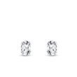 WHITE GOLD OVAL DIAMOND STUDS - DIAMOND STUD EARRINGS - EARRINGS