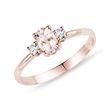 MORGANITE AND DIAMOND RING IN ROSE GOLD - MORGANITE RINGS - RINGS