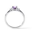 WEISSGOLDRING MIT AMETHYST UND DIAMANTEN - RINGE AMETHYST - RINGE