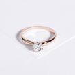 CLASSIC ENGAGEMENT RING IN ROSE GOLD WITH BRILLIANT - SOLITAIRE ENGAGEMENT RINGS - ENGAGEMENT RINGS