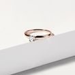 FEINER RING AUS ROSÉGOLD MIT DIAMANT IM BRILLANTSCHLIFF - VERLOBUNGSRINGE MIT BRILLANT - VERLOBUNGSRINGE