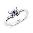Original Sapphire Flower Engagement Ring