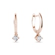 BOUCLES D'OREILLES INTÉRESSANTES EN OR ROSE AVEC DIAMANTS - BOUCLES D'OREILLES EN DIAMANT - BOUCLES D'OREILLES