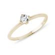 GOLD RING WITH A DIAMOND - SOLITAIRE ENGAGEMENT RINGS - ENGAGEMENT RINGS