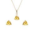 CITRINE JEWELLERY SET MADE OF 14K YELLOW GOLD - JEWELLERY SETS - FINE JEWELLERY