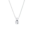 Collier d'or blanc raffiné avec diamant