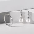 PEARL AND DIAMOND EARRINGS IN 14KT GOLD - PEARL EARRINGS - PEARL JEWELLERY