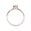 Romantic Rose Gold Ring with a White Diamond