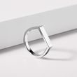 WIDE WHITE GOLD FLAT TOP RING - WHITE GOLD RINGS - RINGS