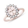 BAGUE EN OR ROSE MORGANITE ET DIAMANTS - BAGUES AVEC MORGANITE - BAGUES