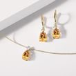 CITRIN OHRRINGE MIT DIAMANTEN - OHRRINGE CITRIN - OHRRINGE