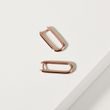 BOUCLES D'OREILLES OVALES EN OR ROSE - BOUCLES D'OREILLES EN OR ROSE - BOUCLES D'OREILLES
