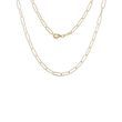 42 CM PAPERCLIP CHAIN IN YELLOW GOLD - GOLD CHAINS - NECKLACES