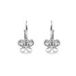 BOUCLES D'OREILLES PAPILLONS POUR ENFANTS EN OR BLANC AVEC DIAMANTS - BOUCLES D'OREILLES POUR ENFANTS - BOUCLES D'OREILLES