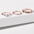 ROSÉGOLD-EHERINGE MIT DIAMANTEN - ROSÉGOLDENE TRAURINGE IM SET - TRAURINGE