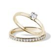 WEDDING RING SET IN 14K YELLOW GOLD - SET: VERLOBUNGS- UND TRAURING - VERLOBUNGSRINGE