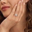 WHITE GOLD 1.5 CARAT OVAL DIAMOND RING - RINGS WITH LAB-GROWN DIAMONDS - ENGAGEMENT RINGS