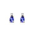 TANZANITE AND DIAMOND EARRINGS IN YELLOW GOLD - TANZANITE EARRINGS - EARRINGS