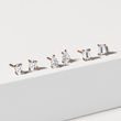 BOUCLES D'OREILLES EN OR ROSE ET DIAMANTS TAILLE OVALE - PUCES D'OREILLES EN DIAMANT - BOUCLES D'OREILLES