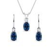 SCHMUCKSET MIT SAPHIR UND DIAMANTEN IN WEISSGOLD - SCHMUCK SETS EDELSTEINE - SCHMUCK