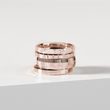 WOMEN'S VERTICAL RIDGE 14K ROSE GOLD RING - ROSE GOLD RINGS - RINGS