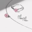 WHITE GOLD PINK DIAMOND NECKLACE - DIAMOND NECKLACES - NECKLACES