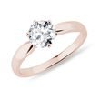 BAGUE DE FIANÇAILLES EN OR ROSE ET DIAMANT 1CT - TAILLE BRILLANT - BAGUES DE FIANÇAILLES