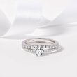 WHITE GOLD ENGAGEMENT RING WITH DIAMOND - ENGAGEMENT DIAMOND RINGS - 