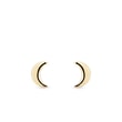 PUCES D'OREILLES EN FORME DE LUNE EN OR JAUNE - BOUCLES D'OREILLES EN OR JAUNE - BOUCLES D'OREILLES