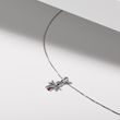 COLLIER PENDENTIF ANGE EN OR BLANC ET RUBIS - COLLIERS POUR ENFANTS - COLLIERS