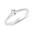 BAGUE MINIMALISTE D'OR BLANC AVEC DIAMANT - TAILLE BRILLANT - BAGUES DE FIANÇAILLES