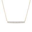 GOLD NECKLACE WITH A DIAMOND BAR - DIAMOND NECKLACES - NECKLACES