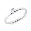 OVAL CUT DIAMOND STACKABLE RING IN WHITE GOLD - DIAMOND ENGAGEMENT RINGS - ENGAGEMENT RINGS