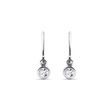 BOUCLES D'OREILLES POUR ENFANTS EN OR BLANC AVEC DIAMANTS SOLITAIRES - BOUCLES D'OREILLES POUR ENFANTS - BOUCLES D'OREILLES