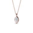 TROPFENFÖRMIGE HALSKETTE MIT 0,7 CT DIAMANTEN IN ROSÉGOLD - KETTEN MIT DIAMANTEN - KETTEN