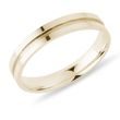MEN'S CENTER GROOVE RING IN YELLOW GOLD - RINGS FOR HIM - WEDDING RINGS