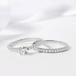 WHITE GOLD ENGAGEMENT RING WITH DIAMOND - ENGAGEMENT DIAMOND RINGS - 