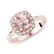 MORGANITE AND DIAMOND RING IN 14KT ROSE GOLD - MORGANITE RINGS{% if category.pathNames[0] != product.category.name %} - {% endif %}