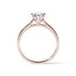 BAGUE DE FIANÇAILLES EN OR ROSE AVEC DIAMANT 0,5CT - SOLITAIRES - BAGUES DE FIANÇAILLES