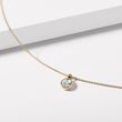 HALSKETTE MIT RUNDEM LABOR-DIAMANT IN GELBGOLD - KETTEN MIT DIAMANTEN - KETTEN
