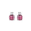 GOLD EARRINGS WITH PINK TOURMALINES AND DIAMONDS - TOURMALINE EARRINGS{% if category.pathNames[0] != product.category.name %} - {% endif %}