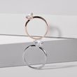 DIAMOND RING IN 14K ROSE GOLD - SOLITAIRE ENGAGEMENT RINGS - ENGAGEMENT RINGS