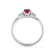 RUBY ​​AND DIAMOND RING IN 14K WHITE GOLD - RUBY RINGS - RINGS