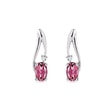 TOURMALINE AND DIAMOND EARRINGS IN WHITE GOLD - TOURMALINE EARRINGS - EARRINGS