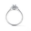 DOPPELTER HALORING MIT DIAMANTEN IN WEISSGOLD - VERLOBUNGSRINGE DIAMANTEN - VERLOBUNGSRINGE
