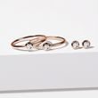 BAGUE LUNETTE EN OR ROSE ET DIAMANT - BAGUES EN DIAMANT - BAGUES