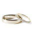 DIAMOND HALF ETERNITY WEDDING RING SET IN YELLOW GOLD - YELLOW GOLD WEDDING SETS - WEDDING RINGS