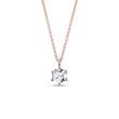 COLLIER EN OR ROSE AVEC BRILLANT BLANC - COLLIERS AVEC DIAMANTS - COLLIERS